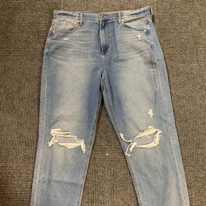 Distressed Mom Jeans
